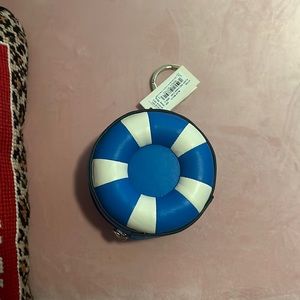NWT kate spade blue float coin purse key chain